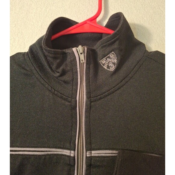 Guess By Marciano Track Jacket Men's L Full Zip Mock Neck Salvation Embroidery - Picture 6 of 11